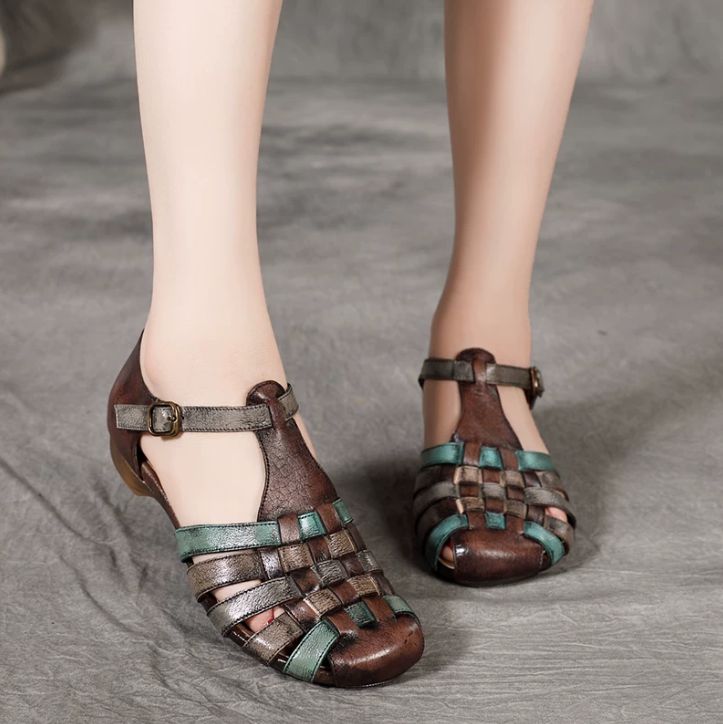 Hnadmade Vintage Leather Sandals For Women