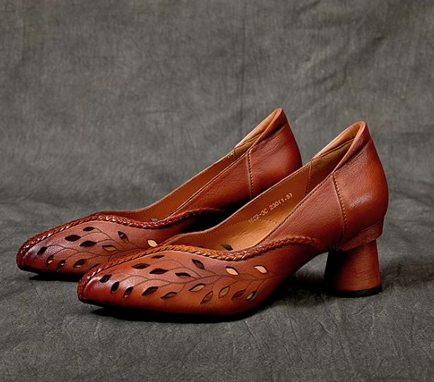 Handmade Leather High-heeled shoes for Women