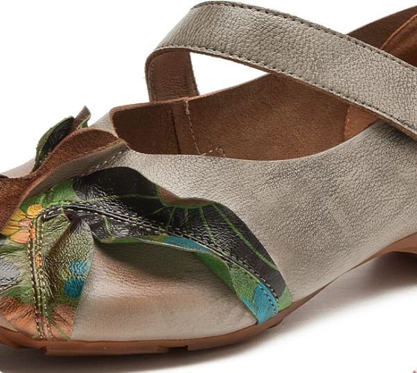 Handmade Vintage Leather Flat Shoes for Women