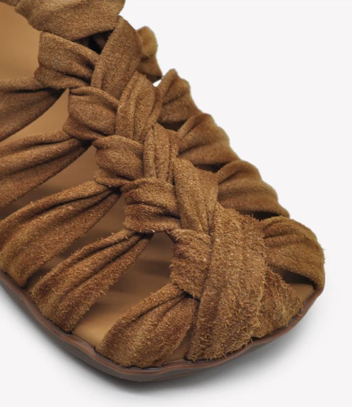 Retro Headband Sandals for Women, Genuine Leather Woven Roman-style Flat Shoes
