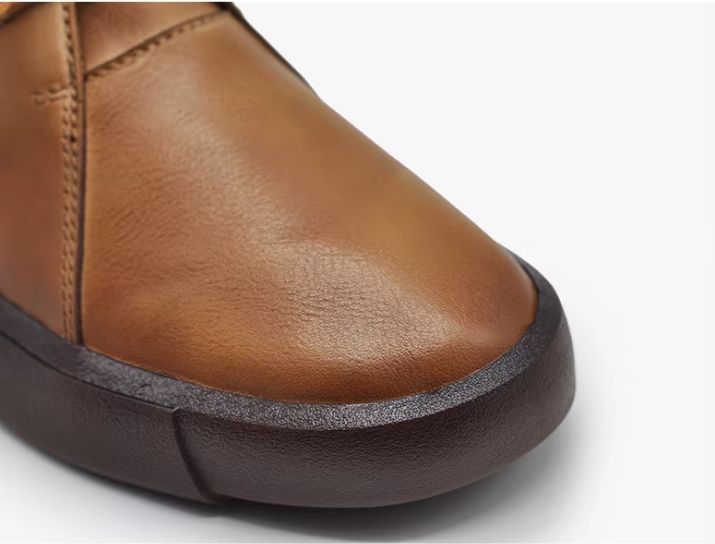 Vintage Boots with an English Style - Martin Boots for Women in Winter, With Thick Padding and a Short Heel.