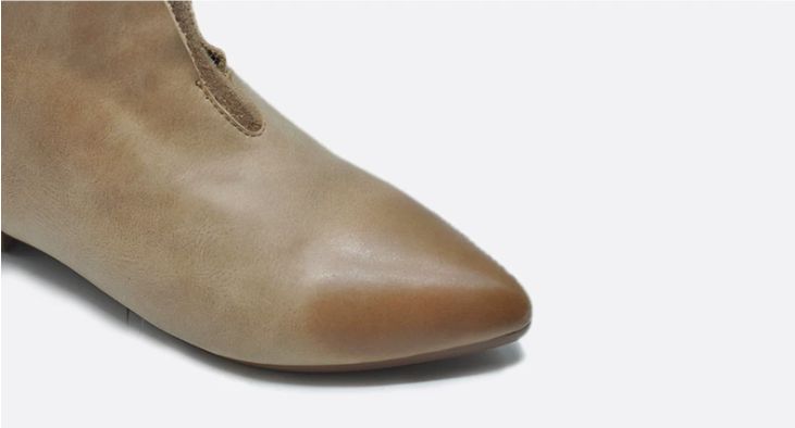 Handmade Flat Boots Knitted and Comfortable Suitable for All Occasions Mom Shoes Made of Genuine Leather Women's Boots