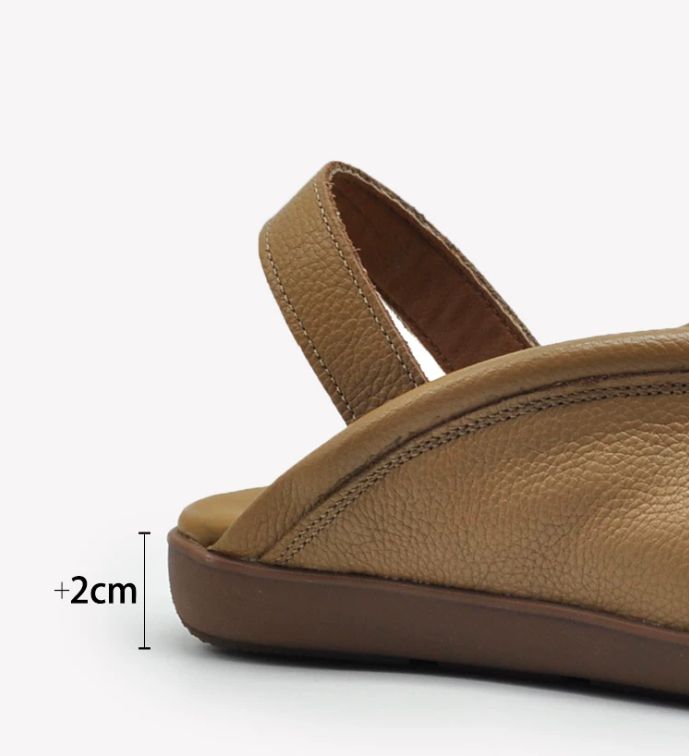 Leather Flat-Bottomed Sandals For Women New Style Suitable for Wearing Outside Open-toe Roman Sandals Comfortable and Versatile