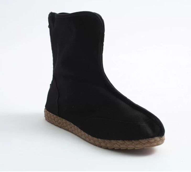 Breathable Old Cloth Boots With Cowhide Soles, Featuring Ethnic Style, Short Sleeves, Retro and Simple Design, Chinese Style Men's Boots