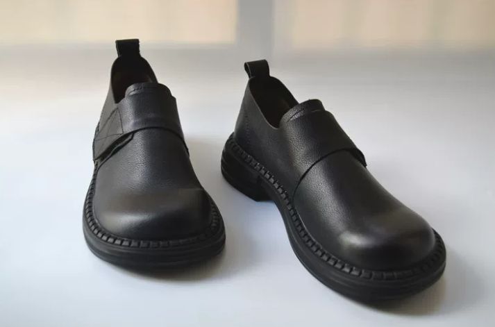Handmade Leather Shoes for Women Vintage Leather Shoes Loafers for Women