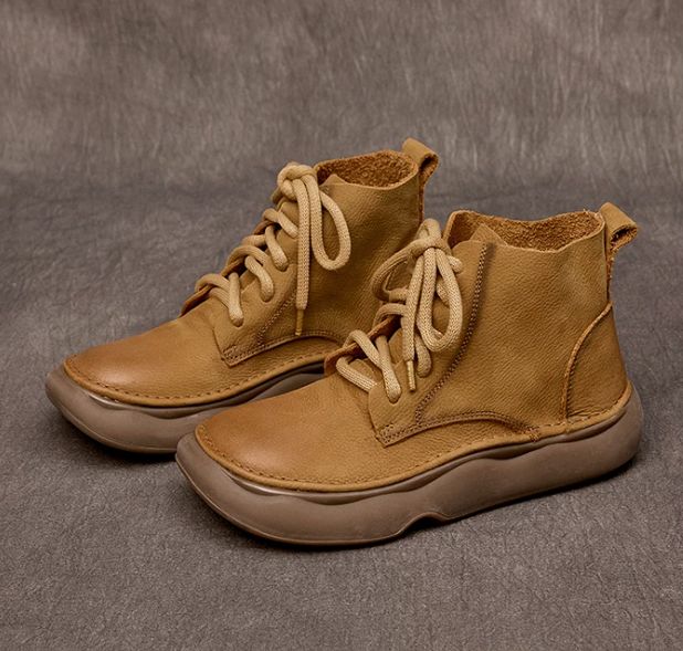 Handmade Leather Boots for Women in Brown