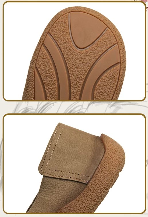 Handmade Vintage Leather Flat Shoes for Women