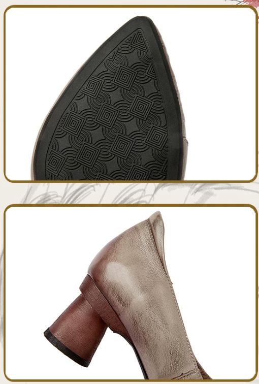 Handmade Leather High-heeled shoes for Women