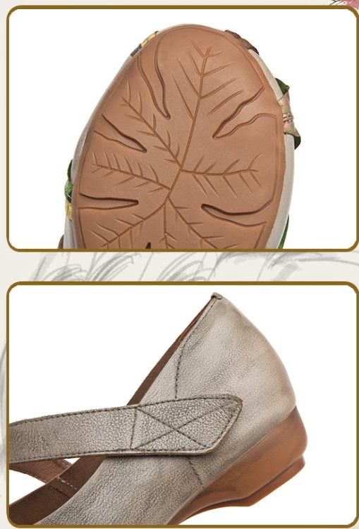 Handmade Vintage Leather Flat Shoes for Women