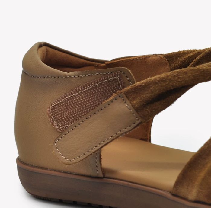 Retro Headband Sandals for Women, Genuine Leather Woven Roman-style Flat Shoes