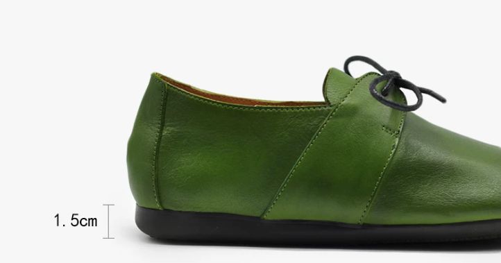Handmade Vintage Leather Flat Shoes for Women