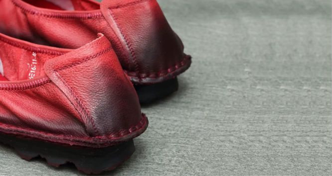 Handmade Vintage Leather Flower Shoes for Women