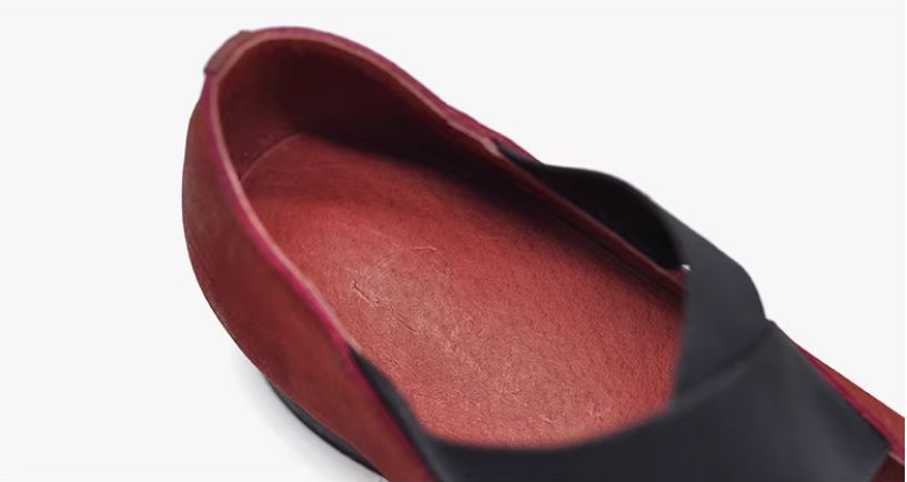 Retro Artistic Ballet Shoes - Leather Square-Toe Single Shoes with Slender Opening and Flat Bottom