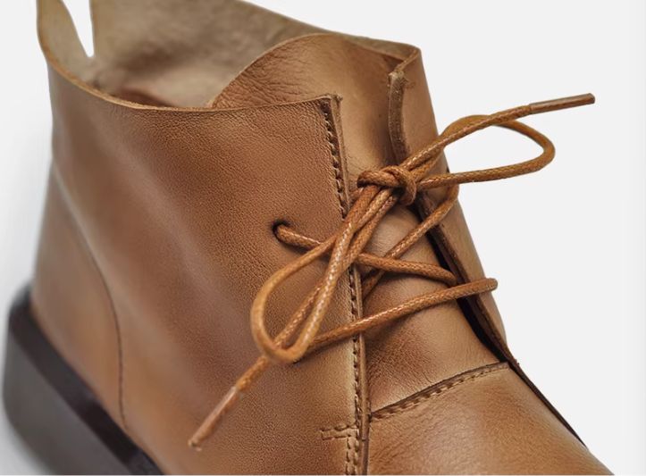 Vintage Boots with an English Style - Martin Boots for Women in Winter, With Thick Padding and a Short Heel.