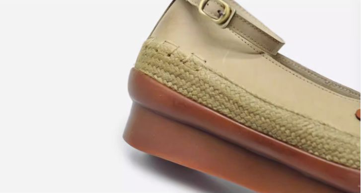 Vintage Women's Shoes Flower Leather Low-Heeled Women's Waterproof Platform Thick-soled Slip-on Shoes