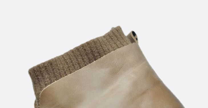 Handmade Flat Boots Knitted and Comfortable Suitable for All Occasions Mom Shoes Made of Genuine Leather Women's Boots