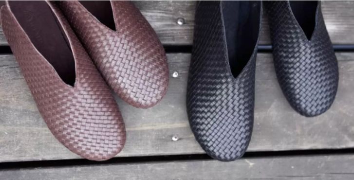 Flat Short Boots, Nude Boots, Hand-Woven Leather Women's Shoes, Genuine Leather Women's Boots