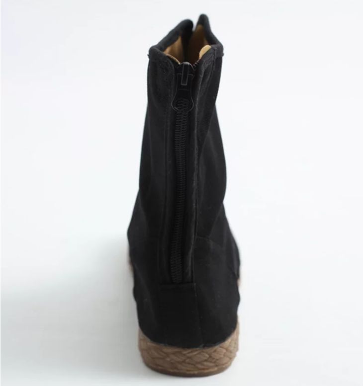 Breathable Old Cloth Boots With Cowhide Soles, Featuring Ethnic Style, Short Sleeves, Retro and Simple Design, Chinese Style Men's Boots