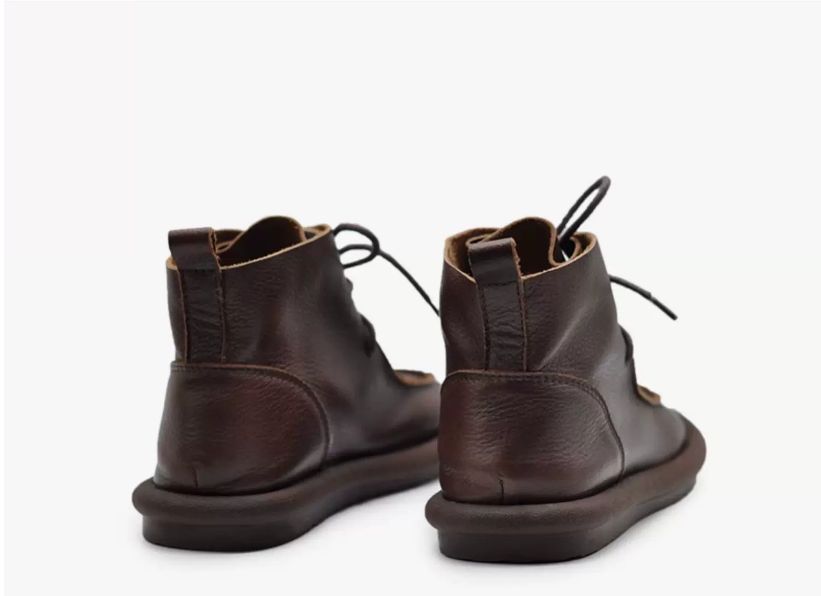 Original British-Style Platform Martin Boots for Women Made of Genuine Leather Flat Shoes