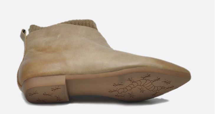 Handmade Flat Boots Knitted and Comfortable Suitable for All Occasions Mom Shoes Made of Genuine Leather Women's Boots