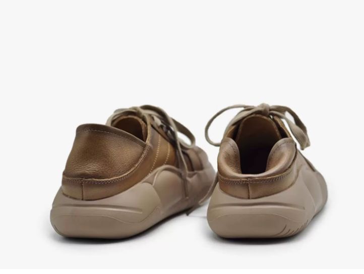 Retro Hong Kong Style Chic Shoes Thick-soled Casual Shoes Sports Shoes Women's Style Genuine Leather