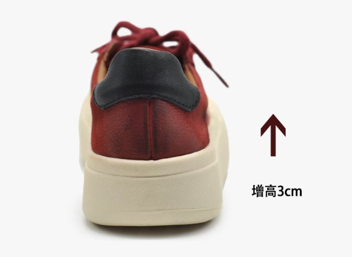 Vintage Thick-Soled Shoes Made of Genuine Leather With Big Heads and Cute Appearance Suitable For Casual Wear