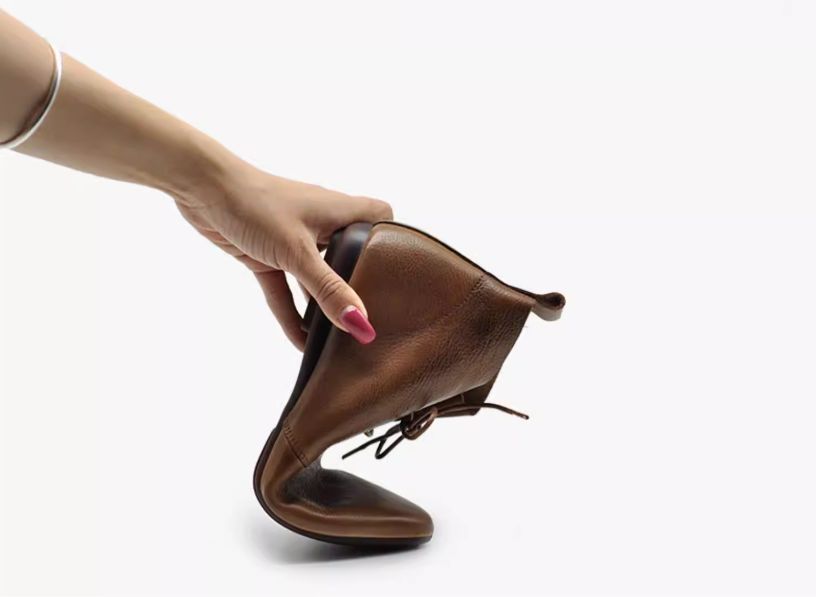 Women's Flat Shoes Lace-up Ankle Boots Retro Pointed-Toe Short Boots
