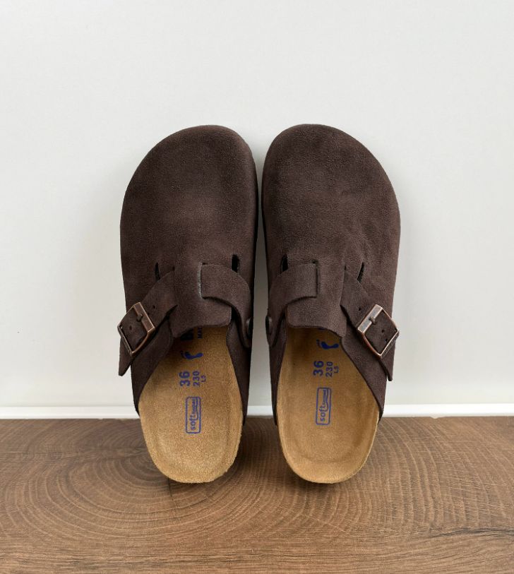 BURKIN shoes Retro Cork-covered Head-Trimmed Slip-on Shoes Women's and Men's Matching Outerwear Style Slip-on Shoes One-Piece Footwear