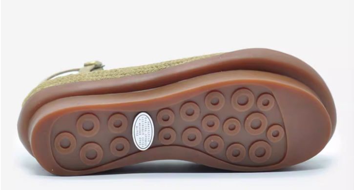 Vintage Women's Shoes Flower Leather Low-Heeled Women's Waterproof Platform Thick-soled Slip-on Shoes