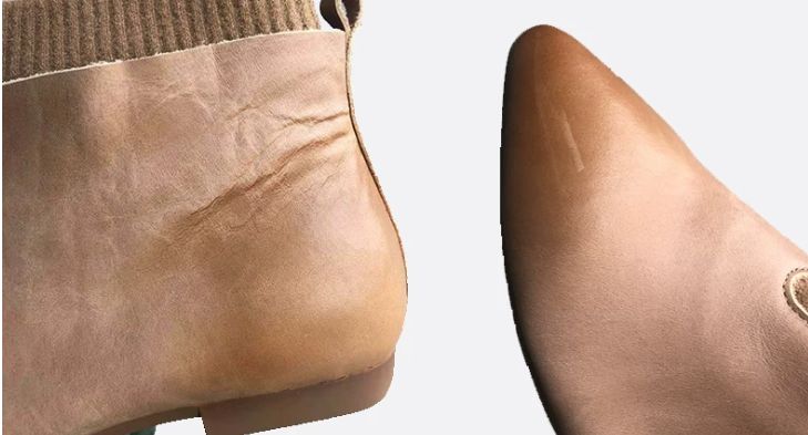 Handmade Flat Boots Knitted and Comfortable Suitable for All Occasions Mom Shoes Made of Genuine Leather Women's Boots