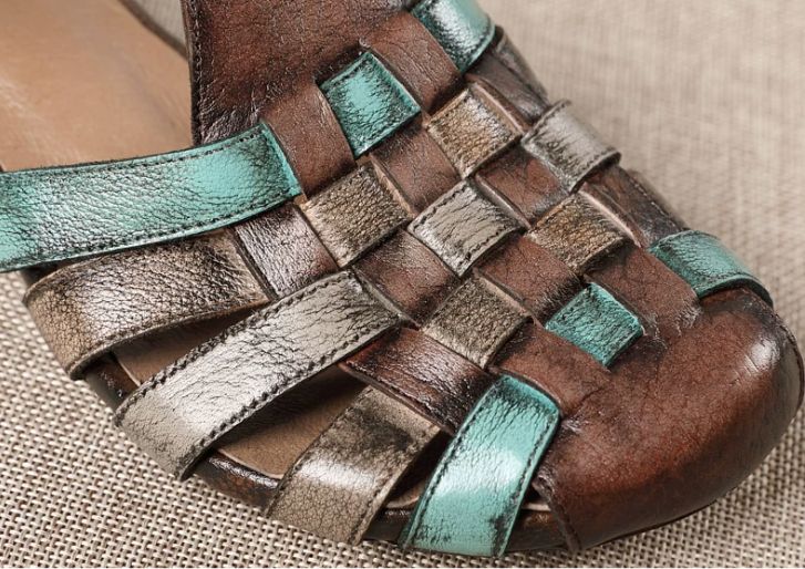Hnadmade Vintage Leather Sandals For Women