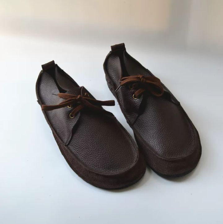 Handmade Leather Flat Shoes for Men