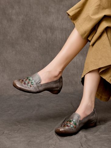 Handmade Leather Flat Shoes for Women