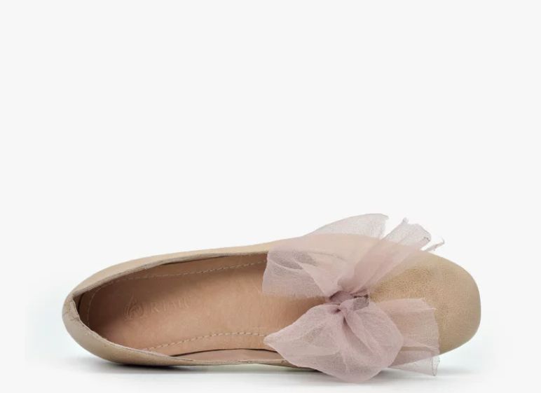 Lace-up Flat Shoes Low-cut Square Bow Tie Single Shoes for Women