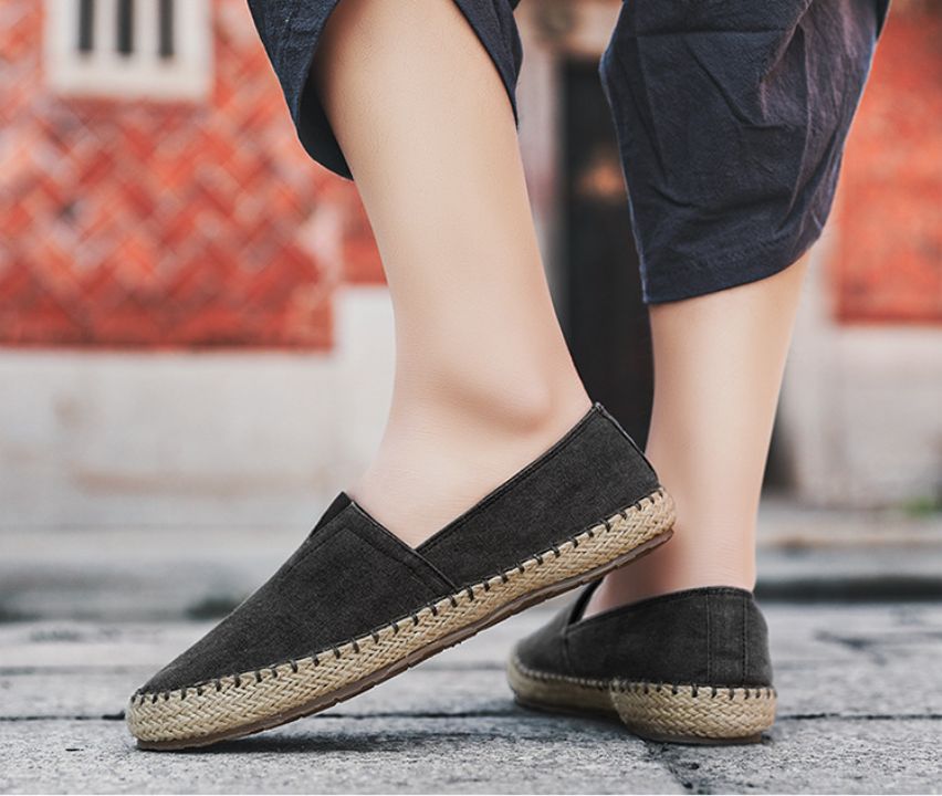 Summer Breathable Men's Casual Linen Shoes Old Beijing Style Men's shoes