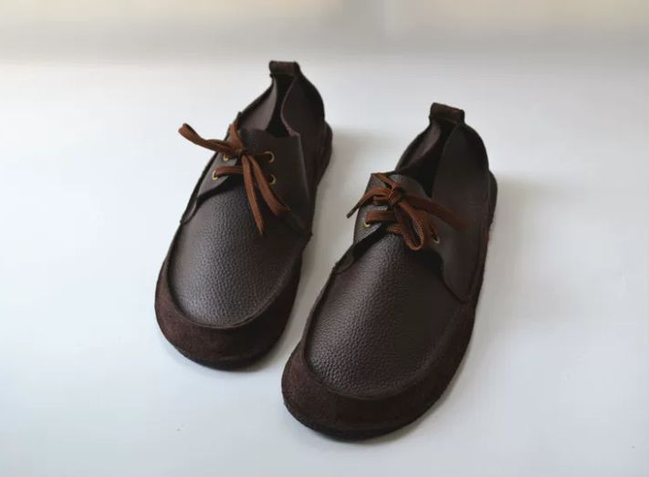 Handmade Leather Flat Shoes for Men