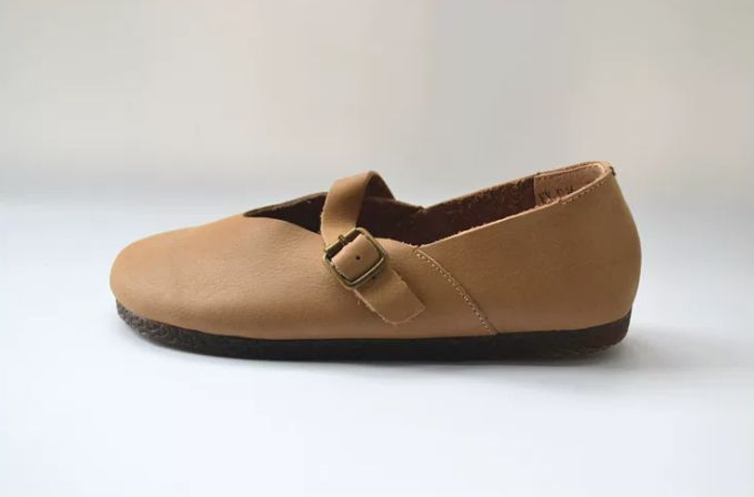 Leather One-piece Mary Jane Shoes for Women, Retro Style