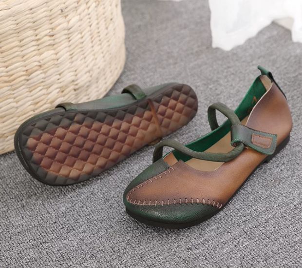 Handmade Leather Flat Shoes for Women