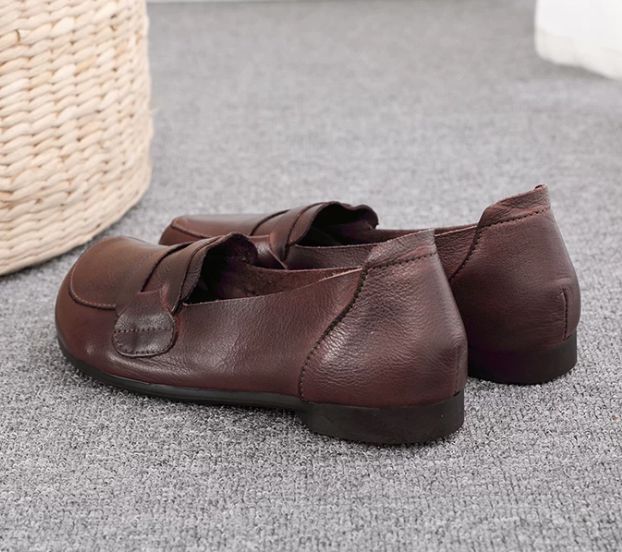 Spring 2026 New Style Genuine Leather Women's Flat Comfortable Cowhide Loafers