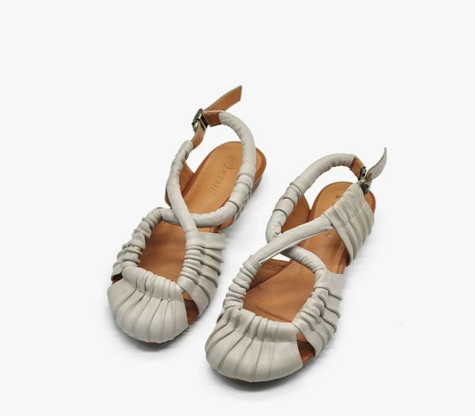 Handmade Vintage Leather Flat Sandals for Women