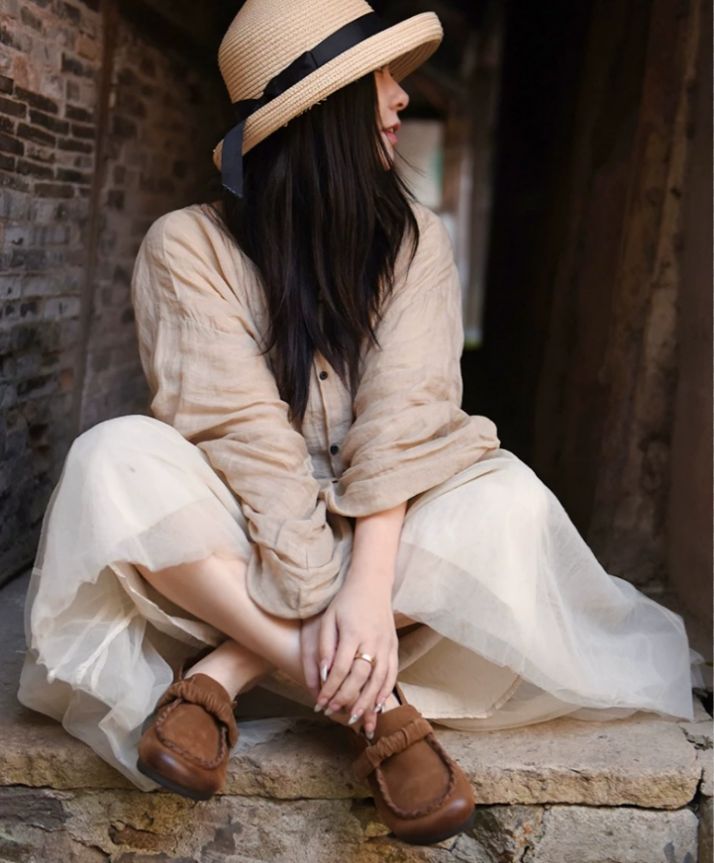 Handmade Leather Loafers fro Women Casual & Elegant