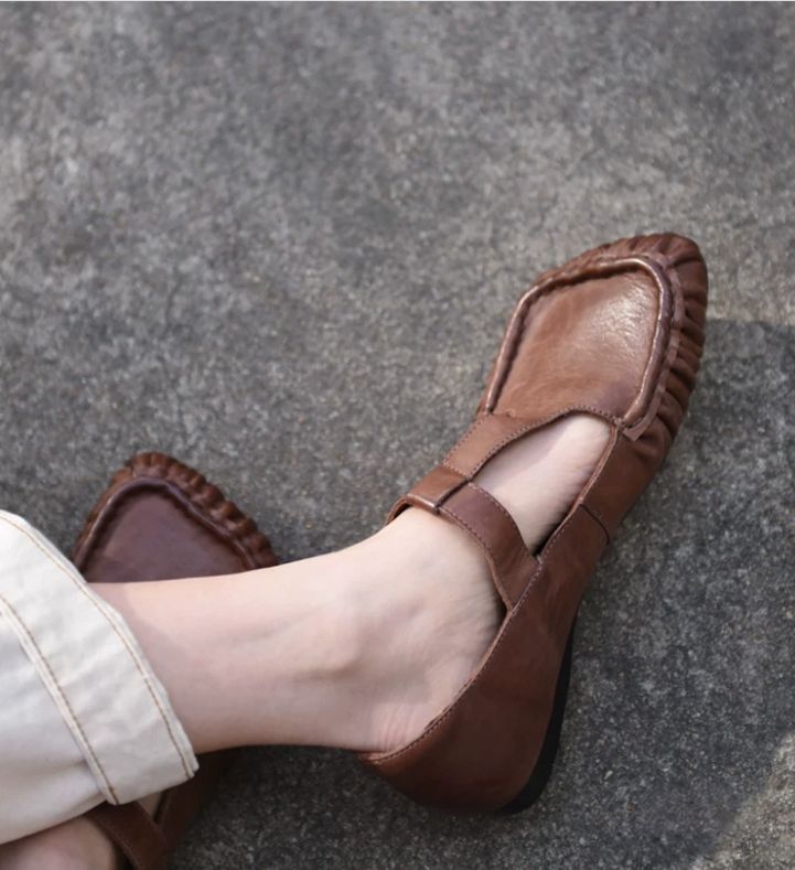 Handmade Leather Mary Jane shoes For Women Casual & Elegant