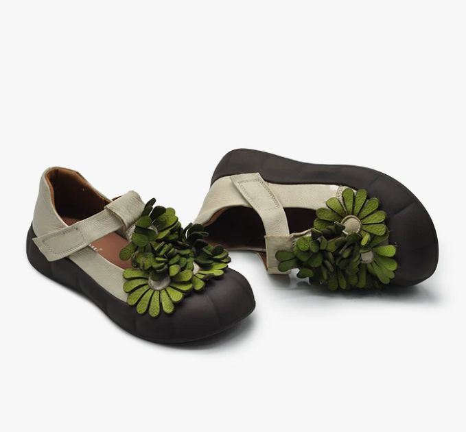 Handmade Leather Mary Jane Shoes For Women Casual & Elegant