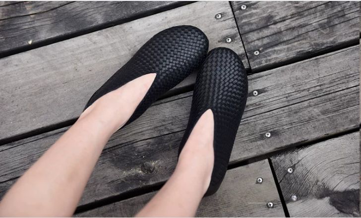 Flat Short Boots, Nude Boots, Hand-Woven Leather Women's Shoes, Genuine Leather Women's Boots