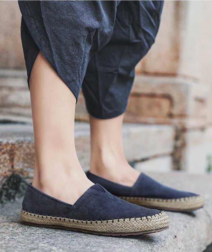 Summer Breathable Men's Casual Linen Shoes Old Beijing Style Men's shoes