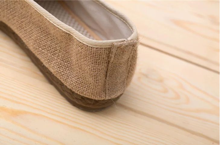 Spring and Summer Cotton and Linen Embroidered Breathable Canvas Shoes, Linen Casual Shoes Men's Shoes