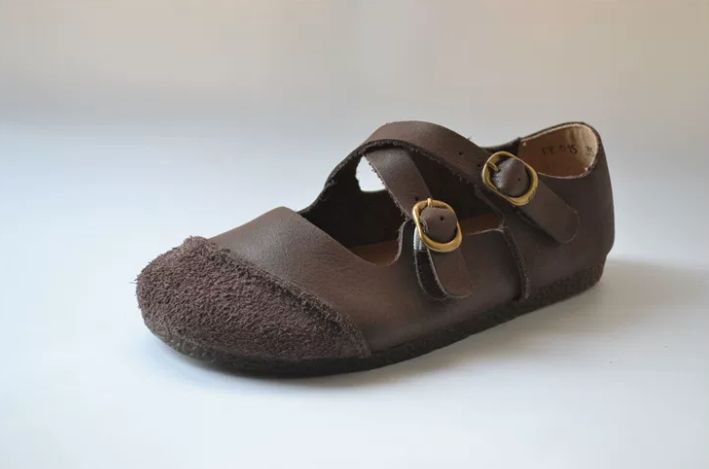 Handmade Cross-buckle Leather Flat Shoes, Retro and Artistic Soft-Soled Shoes Women's Shoes