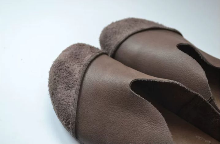 Handmade Leather Soft Flat Shoes For Women Retro Design