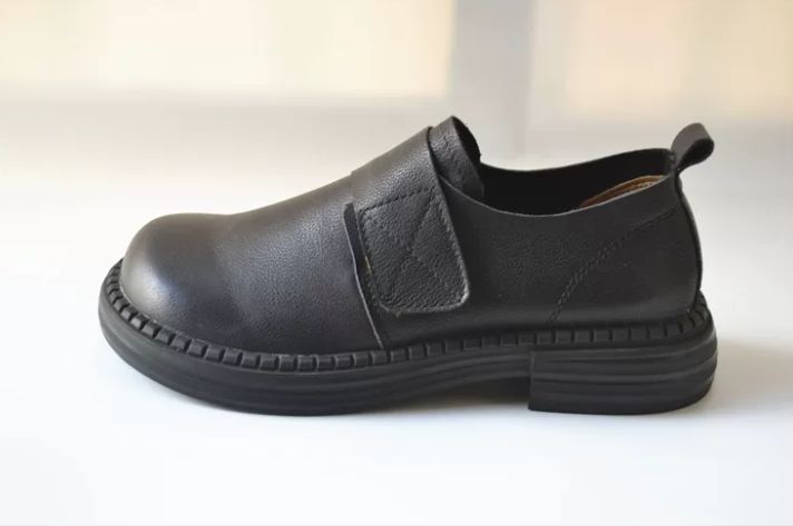 Handmade Leather Shoes for Women Vintage Leather Shoes Loafers for Women