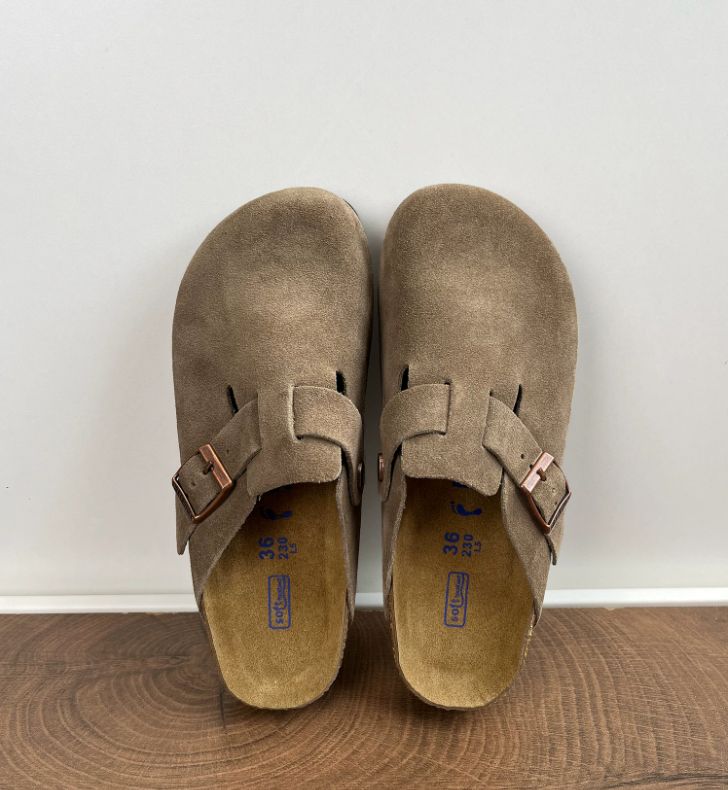 BURKIN shoes Retro Cork-covered Head-Trimmed Slip-on Shoes Women's and Men's Matching Outerwear Style Slip-on Shoes One-Piece Footwear